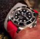 Fake Rolex Submariner Fuck EM Black Dial Watch -Brown Perlon Straps (13)_th.jpg